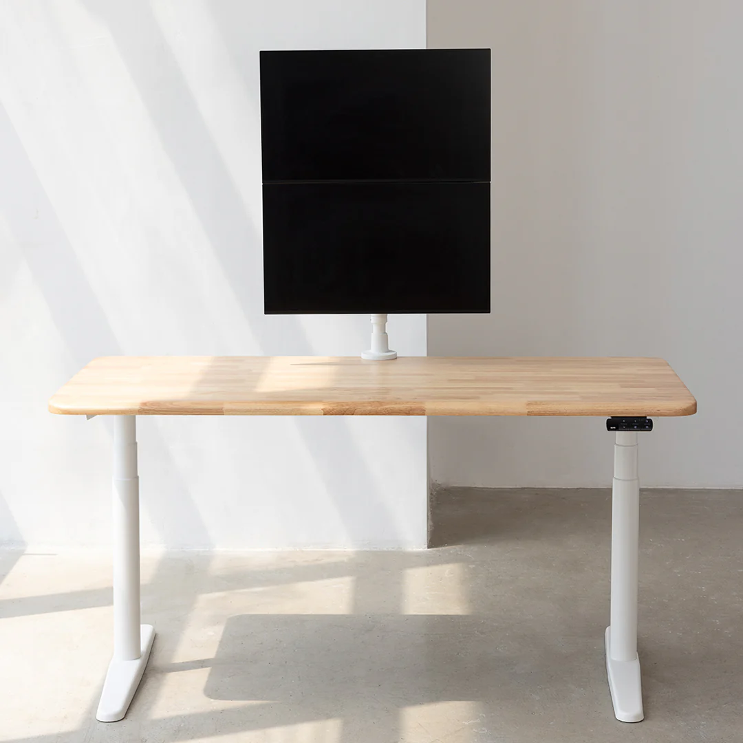 COFO 無重力螢幕懸臂・Eda(上下臂)白架子 正面