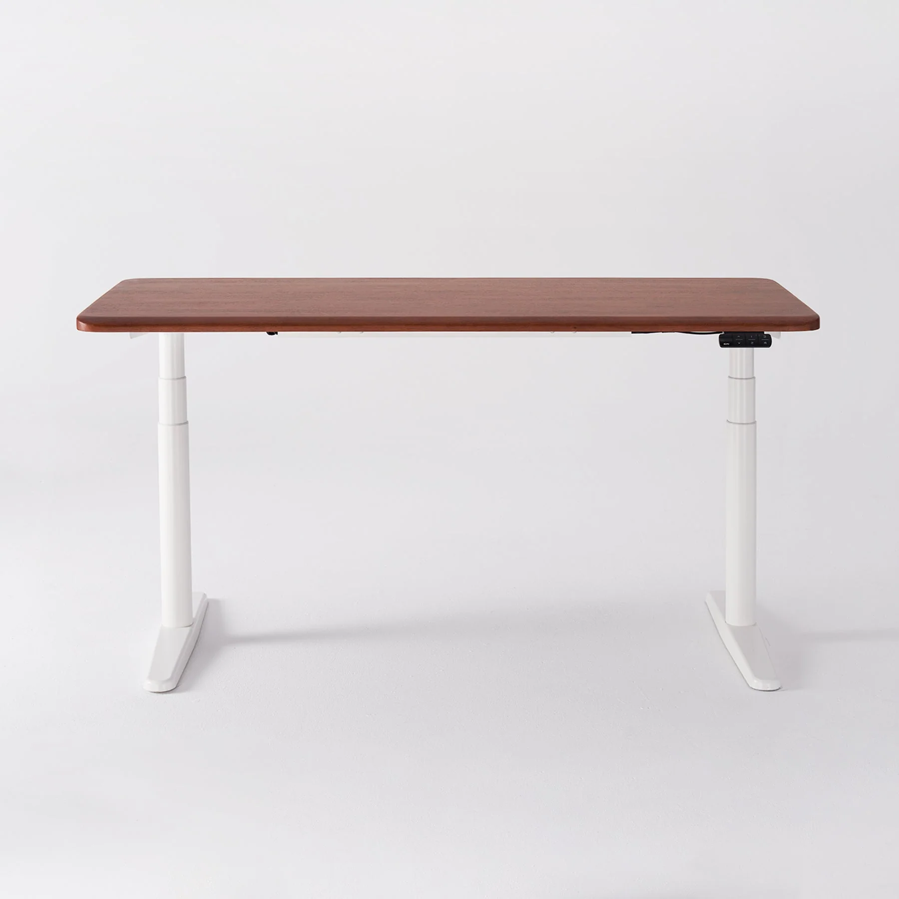 COFO 良木升降桌 白腳 深木桌 正面