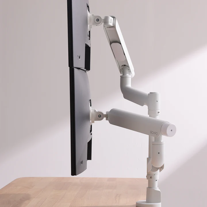 COFO 無重力螢幕懸臂・Eda(上下臂)白色 側面